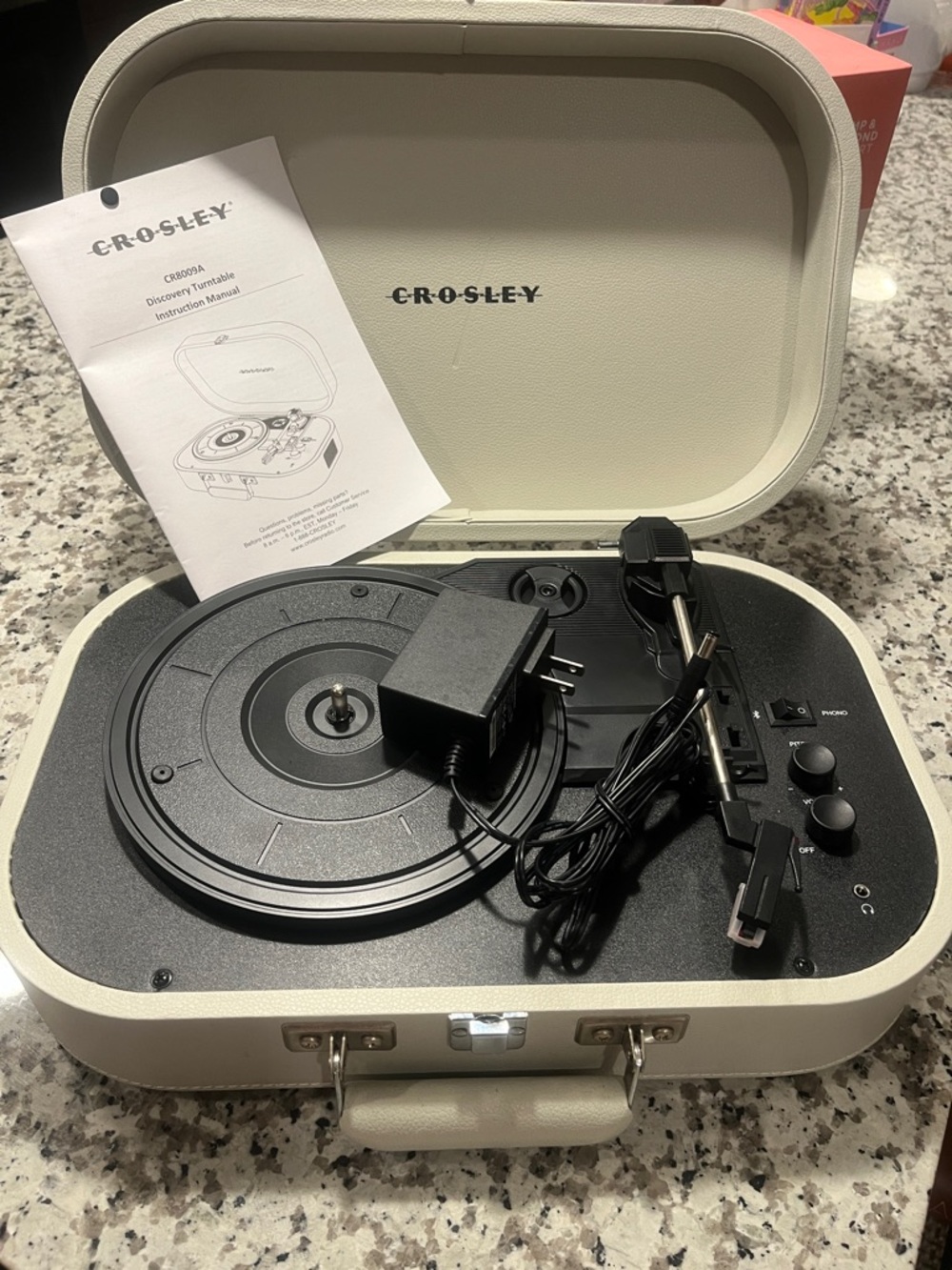 Crosley Cream and Black Portable Suitcase Turntable